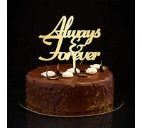 Always & Forever - Decoración para tartas de boda con texto en inglés "Mr & Mrs", diseño de silueta romántica de novia y novio, decoración para tartas de despedida de soltera, regalos de despedida de