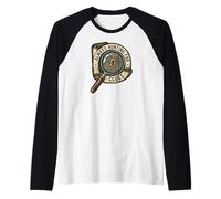 Always Hunting For Clues Escape Room Mystery Camiseta Manga Raglan