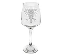 Always Looking Good Vaso de vino de elefante grande de 400 ml, regalo de mandala de elefante, cristal de elefante, amantes de los elefantes, regalos de elefante, ella, él para cumpleaños