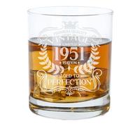 Always Looking Good Vaso de whisky grabado vintage de 1951 envejecido a la perfección para 74 años de edad, para niños de 74 años, vaso de whisky grabado