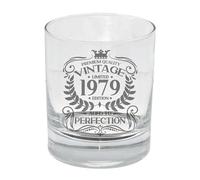 Always Looking Good Vaso de whisky grabado vintage de 1979 envejecido a la perfección para 46 años de edad, para 46 años de edad, grabado, whisky, bourbon, escocés, Lowball