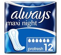 Always Maxi Night Profresh servilletas sin plumas 12 fundas individuales - juego de 4