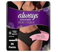Always Pantalones de incontinencia Discreet Boutique para mujer, talla M, paquete de 36 Pants