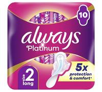 Always Platinum Largo (Tamaño 2) Alas Sanitarias 70 g