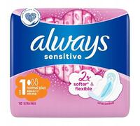 Always Sensitive Ultra Normal Plus almohadillas con alas 10 unidades