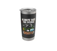Always Take The Scenic Camping Camper Adventure Vaso térmico de acero inoxidable de doble pared