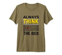 Always Think Outside The Box Illustration Graphic Designs Camiseta Premium