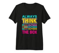 Always Think Outside The Box Illustration Graphic Designs Camiseta Premium