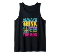 Always Think Outside the Box Illustration Graphic Designs Camiseta sin Mangas