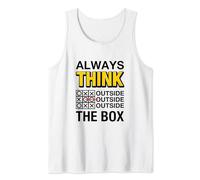 Always Think Outside the Box Illustration Graphic Designs Camiseta sin Mangas