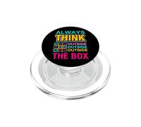 Always Think Outside The Box Illustration Graphic Designs PopSockets PopGrip para MagSafe