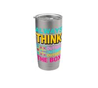 Always Think Outside the Box Illustration Graphic Designs Vaso térmico de acero inoxidable de doble pared