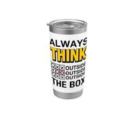 Always Think Outside the Box Illustration Graphic Designs Vaso térmico de acero inoxidable de doble pared