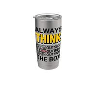 Always Think Outside the Box Illustration Graphic Designs Vaso térmico de acero inoxidable de doble pared