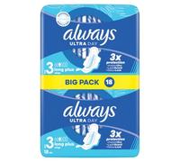 Always Toallas Ultra Sanitarias Día y Noche (tamaño 3) Alas X18 Pads