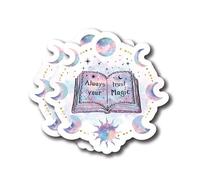 Always Trust Your Magic - Calcomanías coloridas de estilo bohemio de Suns Moons - Calcomanías de vinilo laminado de alta calidad | Paquete de 2 | 5 pulgadas en el lado más ancho | Fabricado en Estados Unidos - FHJ161