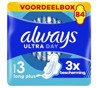 Always Ultra Compresas de día y noche (talla 3) con alas (84 compresas con alas), paquete grande, finas y superabsorbentes, neutralizan los olores y evitan las fugas.