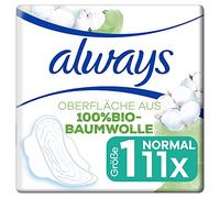 Always Ultra Cotton Protection - Compresas con alas y superficie (100% algodón orgánico, 11 unidades)