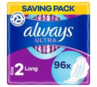 Always Ultra Long - Compresas con alas, tamaño 2, 3 unidades, 32-Count