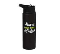 Always wash your balls golf jugador Stainless Steel Insulated Water Bottle