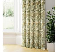 always4u 100% cortinas de terciopelo con estampado floral - Par de cortinas verdes 46 x 54