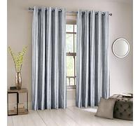 Always4u Cortina 100% Ocultante,Cortinas de terciopelo de rayas largas, doble cortinas, aislamiento térmico con ojales, cortina para sala de estar, dormitorio, cocina, elegante, plata clara, 140 x 245