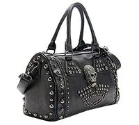 AlwaySky Bolso de mano gótico de gran capacidad con diseño de calavera para mujer, calavera, Talla única