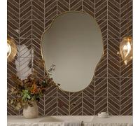 Alwayspon 10 azulejos de vinilo 3D de 23 x 29 cm, autoadhesivos, para pared de cocina, baño, color marrón oscuro