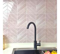 Alwayspon 10 Hojas 11.43'' x 9 pulgadas Pegatinas de Azulejos de Pared de Vinilo 3D Rosa, Despegar y Pegar Autoadhesivas Impermeables Salpicadero Calcomanías de Azulejos Adhesivas para Cocina Baño