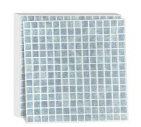 Alwayspon 10 hojas de vinilo 3D de mosaico de mármol azul de 30,5 x 30,5 cm, adhesivos para pared, despegar y pegar, autoadhesivos, impermeables, para azulejos de cocina, baño, pared