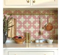 Alwayspon 25 adhesivos para azulejos de 15 cm, color rosa, autoadhesivos, para baño, cocina, salpicaduras, cocina, despegar y pegar, vinilo adhesivo para pared