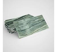 Alwayspon 32 adhesivos de vinilo con efecto de mármol verde para azulejos de pared, despegar y pegar, parte trasera adhesiva de espuma para azulejos de cocina, baño, pared