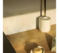 Alwayspon - Adhesivo de azulejos en tono beige, autoadhesivo para pegar en azulejos, transferencia adhesiva para baño y cocina, protector antisalpicaduras, adhesivo de vinilo para pegar y despegar en