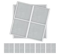 Alwayspon Adhesivo de vinilo grueso con efecto de mosaico gris, autoadhesivo, resistente al agua, adhesivo de transferencia para azulejos de cocina, baño, pared, 15 x 15 cm, 10 unidades