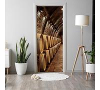 Alwayspon Adhesivo mural autoadhesivo para puerta de bodega de vino de 200 x 76 cm, vinilo para despegar y pegar, calcomanías impermeables y extraíbles para decoración de pared de dormitorio, hogar