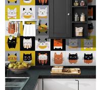 Alwayspon Adhesivo para azulejos, 24 unidades de 15 cm x 15 cm, adhesivo de vinilo para azulejos de pared de baño, cocina, salpicaduras, despegar y pegar