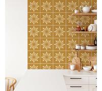 Alwayspon Adhesivo para azulejos, 50 unidades de 15 cm, color marrón anaranjado, adhesivo de transferencia para baño, cocina, protector contra salpicaduras para cocina, vinilo adhesivo para pared