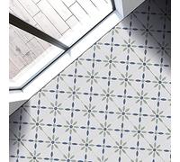 Alwayspon Azulejos de piso de despegar y pegar, adhesivo de vinilo, calcomanías autoadhesivas antideslizantes, 20 cm x 20 cm x 12 unidades