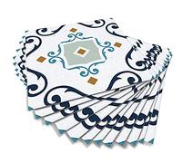 Alwayspon Azulejos de piso para despegar y pegar, adhesivo de vinilo, calcomanías autoadhesivas antideslizantes, estilo retro, 30 cm x 30 cm x 12 unidades (DT003-30cm-12P)