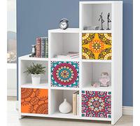 Alwayspon - Juego de 4 pegatinas para muebles IKEA KE Expedit Kallax para estantería, biblioteca, cómoda, pegatinas para decoración de muebles, pegatinas para despegar y pegar por sí mismos, 33 x 33