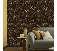 Alwayspon Papel pintado de vinilo floral de arte moderno, papel de contacto para sala de estar, dormitorio, adhesivo de pared extraíble para funiture cajón carabina, 40 x 500 cm, Frens & Animal, T060