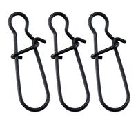 Alwonder 50 Unidades Negro Mate Snaps de pesca para pesca spinning acero inoxidable señuelo Snap agua dulce salada accesorios de pesca disponibles en varios tamaños