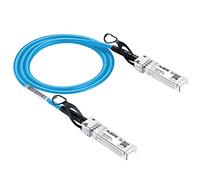 Alwong Cable de conexión directa (DAC) SFP+ 10G azul de 0,5 m, cable Twinax pasivo, conector SFP+ a SFP+ de 10GBASE-CU a SFP+, para Cisco SFP-H10GB-CU0.5M, Ubiquiti, Arista, D-Link, Mikrotik, Netgear