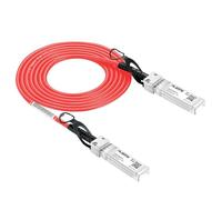 Alwong Cable rojo de conexión directa (DAC), cable Twinax pasivo de 2 m, 10 G SFP+ a SFP+, conector SFP+ a SFP+, para Cisco SFP-H10GB-CU2M, Ubiquiti, Arista, D-Link, Mikrotik, Netgear, etc.