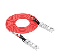Alwong Cable rojo de conexión directa (DAC), cable Twinax pasivo de 3 m, 10 G SFP+ a SFP+, conector SFP+ a SFP+, para Cisco SFP-H10GB-CU3M, Ubiquiti, Arista, D-Link, Mikrotik, Netgear, etc.