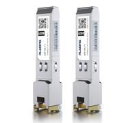 Alwong Transceptor de cobre SFP 1000Base-T, módulo Ethernet SFP de 1.25G a RJ45, hasta 100 m, para Ubiquiti UniFi UF-RJ45-1G, Meraki MA-SFP-1GB-TX, Mikrotik, TP-Link, Intel y más, paquete de 2