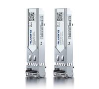 Alwong Transceptor SFP 1000BASE-SX, módulo de fibra multimodo SFP de 1.25G a LC para Cisco GLC-SX-MMD/SFP-GE-S, Ubiquiti UniFi UF-MM-1G, Mikrotik, Meraki, Netgear AGM731F, D-Link y más, paquete de 2