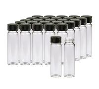 ALWSCI 20 Piezas 8ml Viales de Vidrio Transparente, Muestra de Botellas de Vidrio con Tapón de Rosca PE Liner Contenedores, Viales de Laboratorio Muestreo de Líquidos