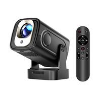 Alwtniet Mini Proyector 4K, 1080P Proyector Portátil Android TV WiFi 6 BT 5.4, 260ANSI, Enfoque Automático Corrección Trapezoidal Automática, Rotación 180° Projector Compatibile con HDMI/USB HY310