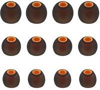 ALXCD Almohadillas para auriculares JBL Tune 125TWS Bluetooth, 6 pares S M L tamaños de repuesto de silicona para auriculares JBL Tune 125TWS, negro/naranja